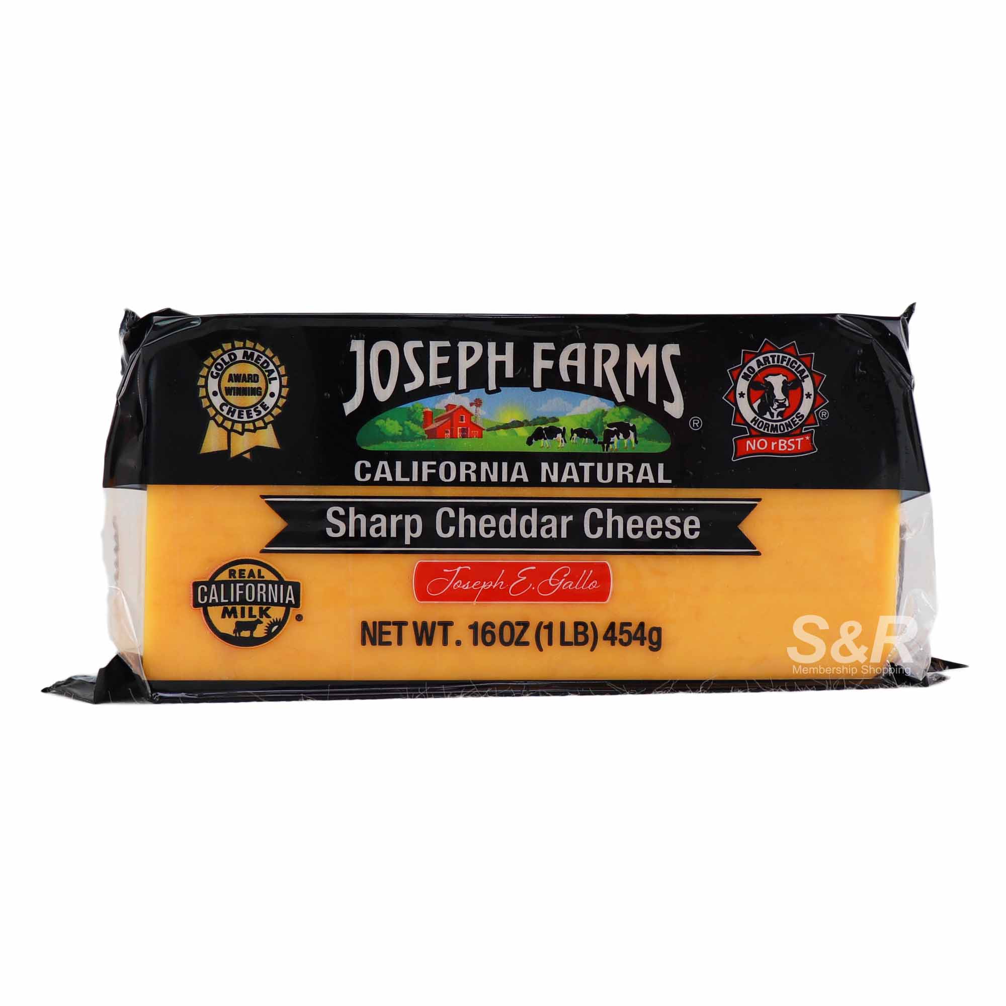 Joseph Farms Sharp Cheddar Cheese 454g